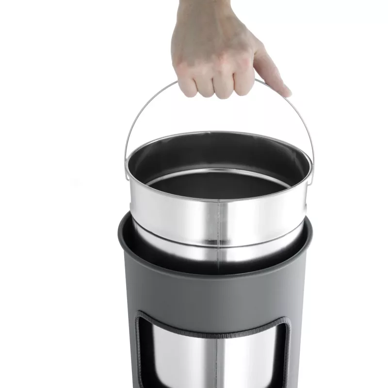 Papelera Durable 333023 17 L redonda metal plata