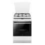 Cocina independiente AMICA 617GEH3.33HZpTaDpA(W) PIZZA — placa de gas 4 zonas, horno eléctrico 65 L, temporizador electrónico, blanca