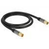 Cable coaxial RG-6/U DeLOCK 88922 1 m IEC negro