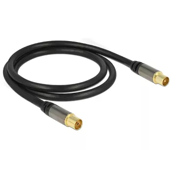 Cable coaxial RG-6/U DeLOCK 88922 1 m IEC negro