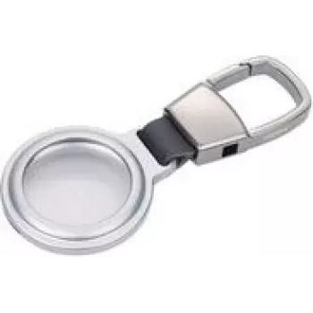Llavero TROIKA soporte AirTag color plateado KR25-05/SI para Apple AirTag