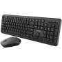 Conjunto de teclado y ratón inalámbrico CANYON CNS-HSETW02-UK/US negro Velvet — conjunto combo inalámbrico compacto con receptor USB