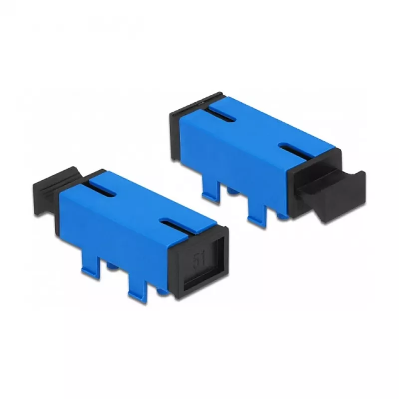 Acoplador de fibra óptica para PCB SC simplex hembra a SC simplex hembra monomodo azul