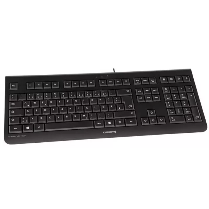 CHERRY KC 1000 teclado Home USB distribución suiza negro