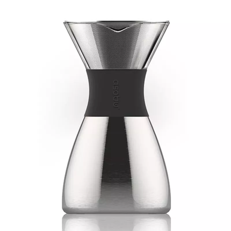 Cafetera de cold brew Asobu PourOver negra, plateada