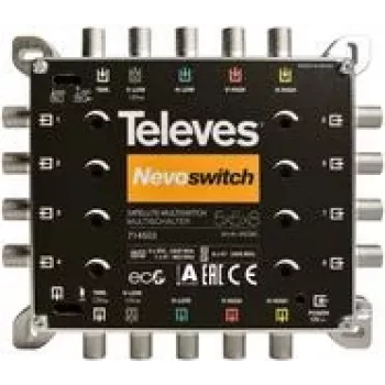 Multiswitch Televes MS58C 5x8 con Nevo recpower en cascada