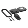 Estación de carga inalámbrica 2 en 1 Belkin BOOSTCHARGE PRO QI2 WIZ026VFBK — carga rápida inalámbrica para smartphone y auriculares