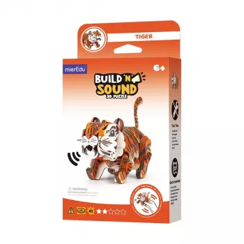 MierEdu Build and Listen Puzzle 3D - Tigre