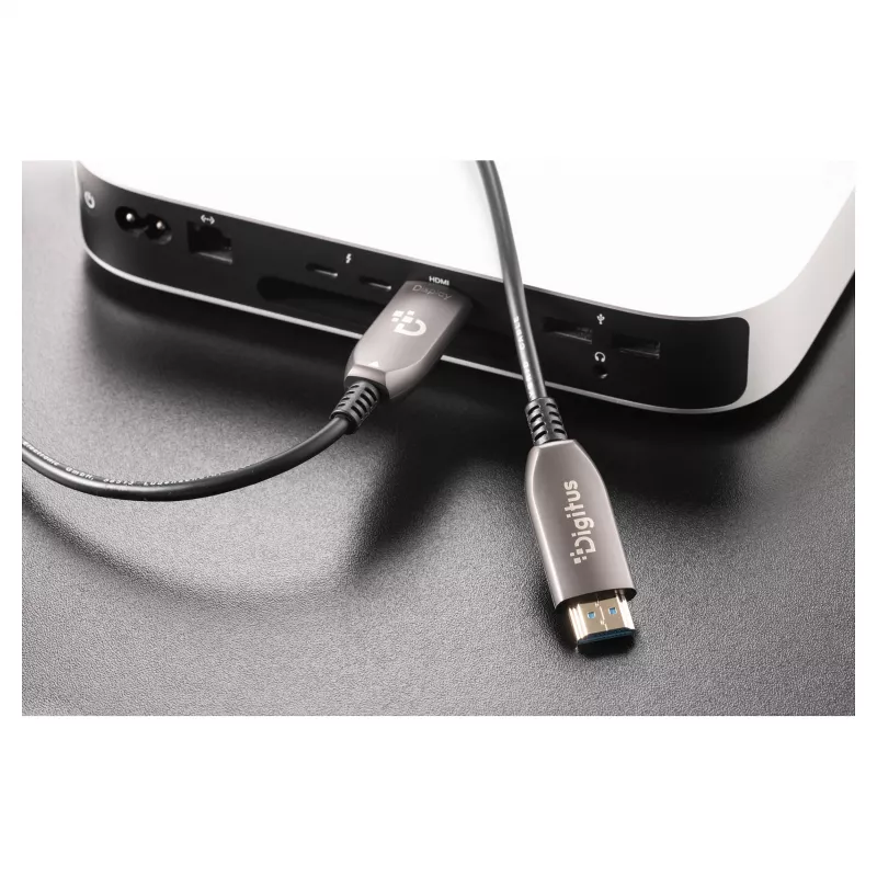 Cable de fibra híbrida HDMI AOC DIGITUS AK-330126-900-S, UHD 8K, 90 m