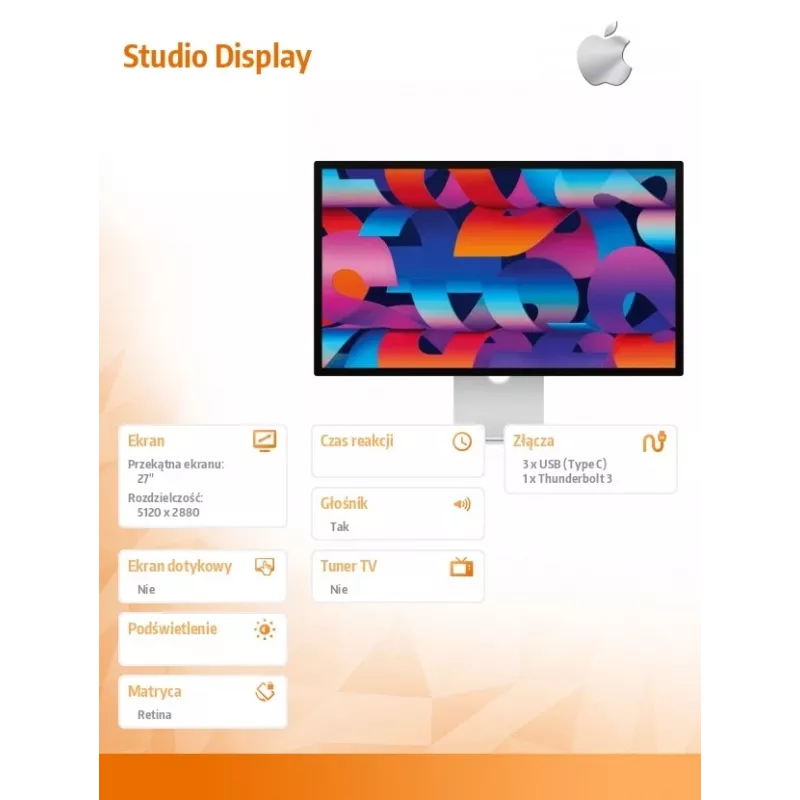 STUDIO DISPLAY STANDARD /ALTURA AJUSTABLE/1M