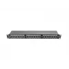 Patch panel 1U LANBERG PPS6-1024-B, 24 puertos Cat6, metal, negro, 442×114,5×44,5 mm
