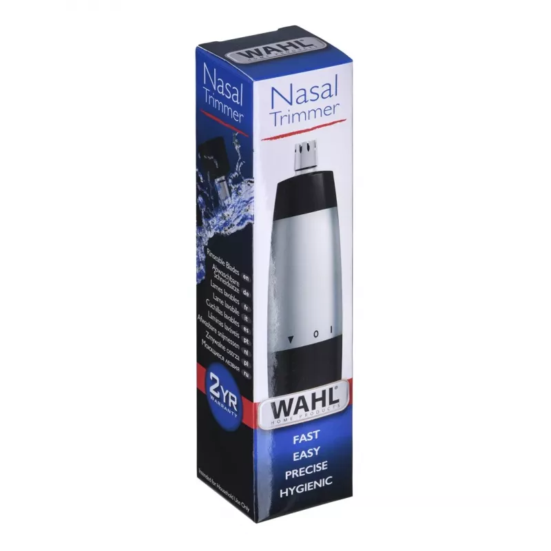 Wahl 05642-135 Recortador de pelo de nariz y orejas, negro/plata
