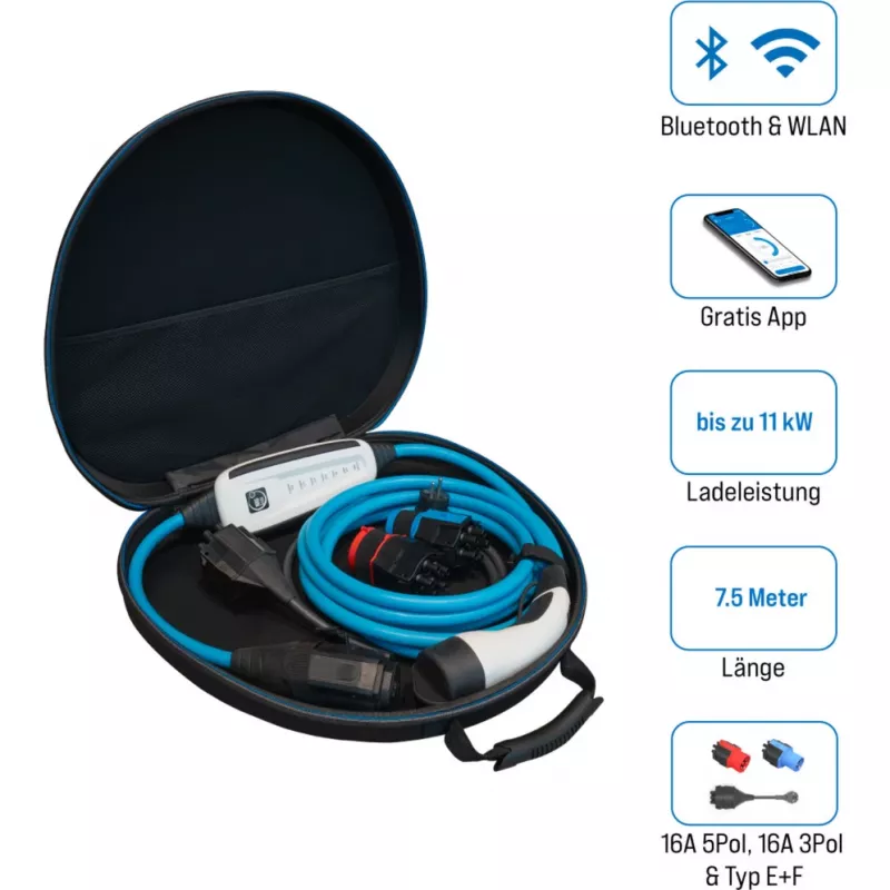 Cable de carga NRGkick 16A 7,5 m Set Optimal 17701093 para carga de vehículo eléctrico