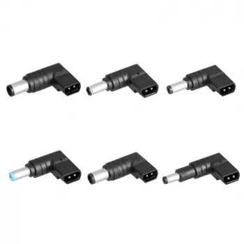 Fuente de alimentación universal para portátil Akyga AK-NU-12 65 W, 18,5–20 V, 6 conectores intercambiables, negra