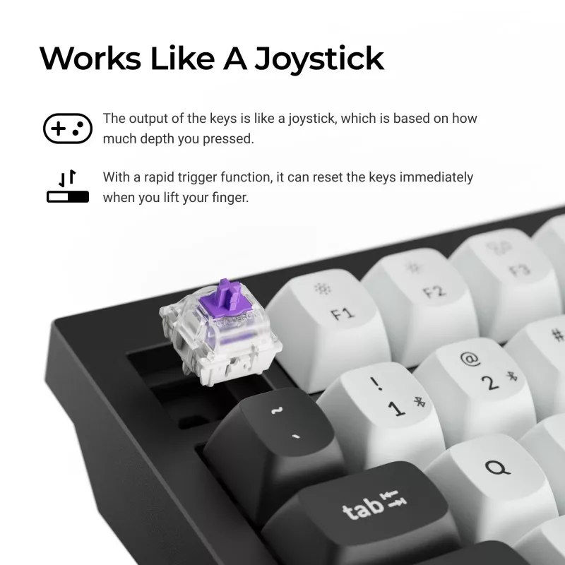 Teclado mecánico Keychron Q6H-M1 inalámbrico RGB Carbon negro