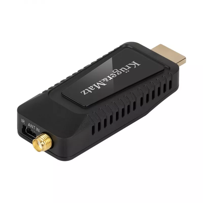 Sintonizador mini DVB-T2 H.265 HEVC KRUGER & MATZ KM9998, 470–862 MHz, 1 sintonizador, HDMI, USB, 720p