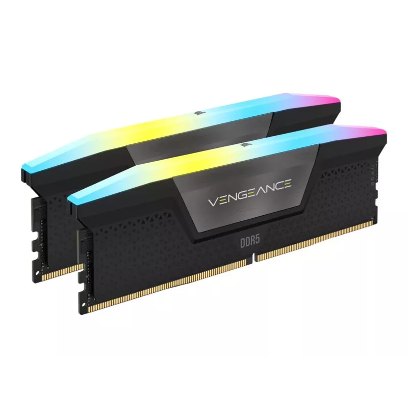 DIMM 64 GB DDR5-6000 (2x 32 GB) Dual-Kit, memoria RAM negra, CMH64GX5M2B6000C30, Vengeance RGB, INTEL XMP