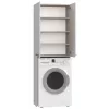 Armario de baño Top e Shop POLA DD BIEL – de pared, marco blanco, 4 estantes