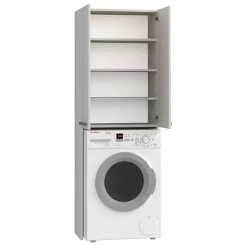 Armario de baño Top e Shop POLA DD BIEL – de pared, marco blanco, 4 estantes