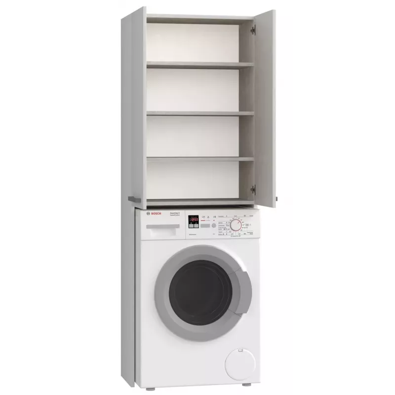Armario de baño Top e Shop POLA DD BIEL – de pared, marco blanco, 4 estantes