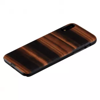Funda para smartphone man and wood para iPhone XR — negro ébano, carcasa rígida protectora