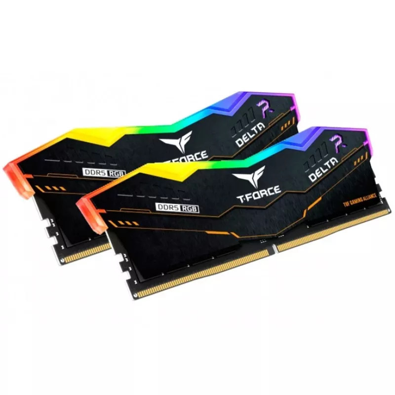 DIMM 32 GB DDR5-6000 (2x 16 GB) Dual-Kit, memoria negra, FF5D532G6000HC38ADC01, Delta TUF RGB, INTEL XMP