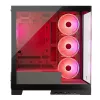 Caja de PC MODECOM Volcano SPACE APEX ARGB Midi Tower, cristal templado, USB-C, compatible con ATX/microATX/Mini-ITX, GPU hasta 430 mm, disipador de CPU hasta 180 mm