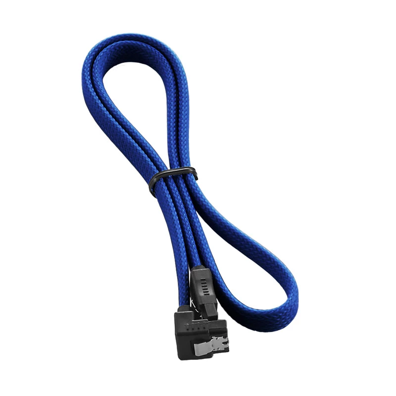 CableMod ModMesh - Cable SATA - Serial ATA 150/300/600 - SATA (H) en ángulo recto a SATA (H) - 60 cm - azul (CM-CAB-RSAT-N60KB-R)