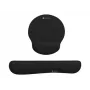 Alfombrilla de ratón con reposamuñecas NATEC Chipmunk set ergonómico 2 en 1 negro