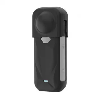 Funda protectora de silicona PULUZ con tapa de objetivo para Insta360 X5 (negra)