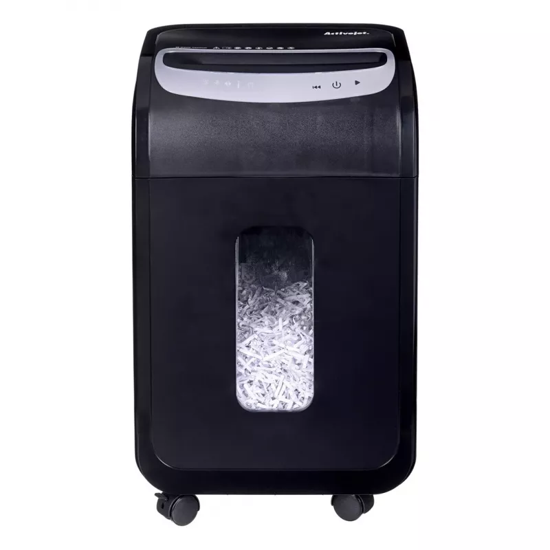 Activejet ASH-2502C trituradora de papel, P-4, 25 hojas, 28 l, fragmentos de 4x40 mm, negro
