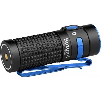 Linterna olight BATON 4 LED recargable 1300 lm, haz 170 m, con funda