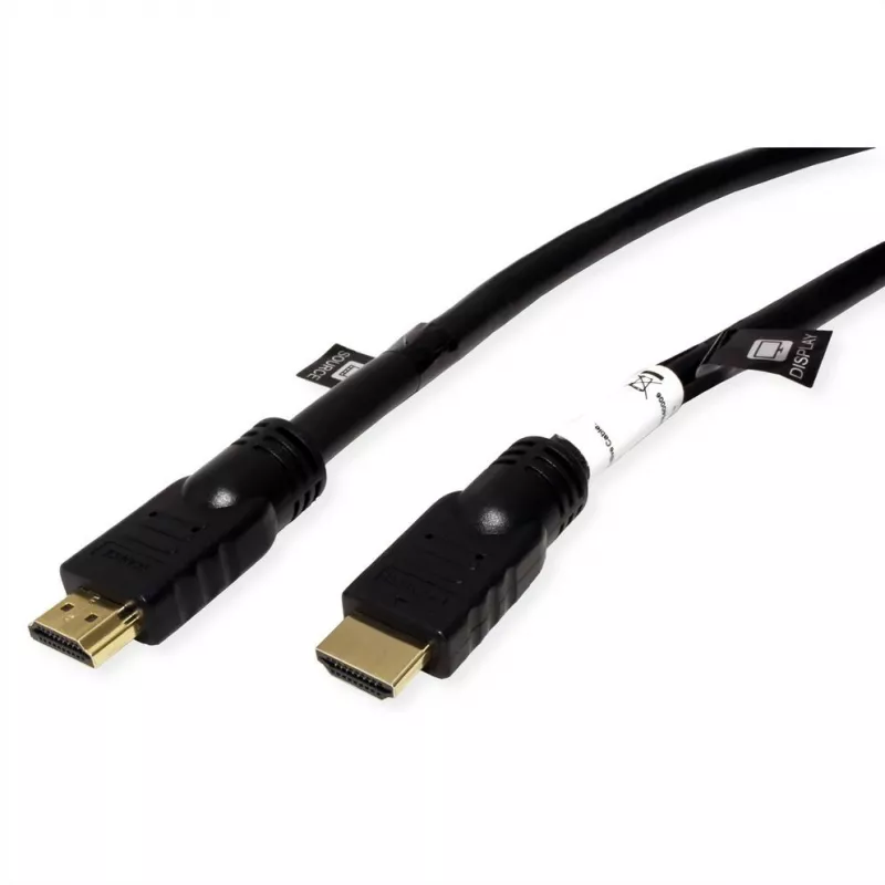 ROTRONIC-SECOMP Roline - Ultra High Speed - Cable HDMI con Ethernet - HDMI macho a HDMI macho - 20 m - apantallado - negro - activo, 2160p-Unt