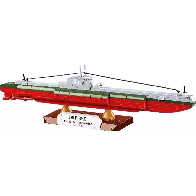 Maqueta de plástico Cobi submarino polaco ORP Sęp escala 1:300 (COBI-4856)