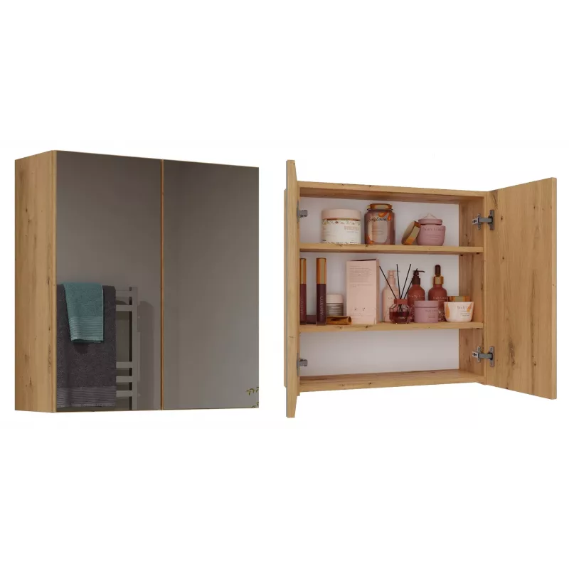 Top E Shop POLA 2DL ARTISAN armario de almacenaje para baño, roble