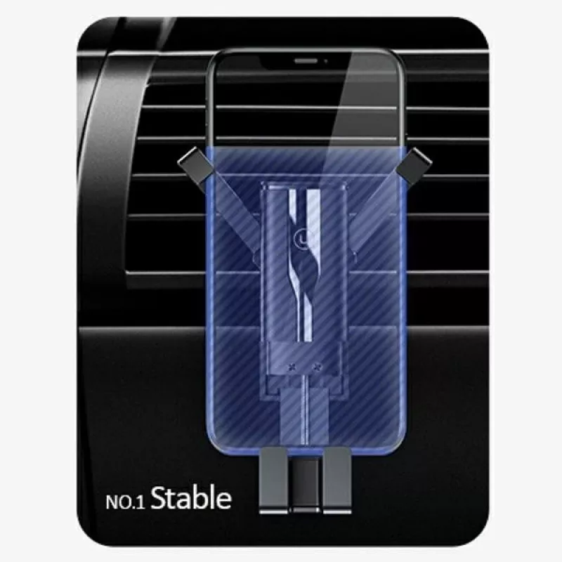Soporte para móvil coche USAMS 4,7-7 inch universal soporte para smartphone en coche por gravedad pinza para rejilla de ventilación soporte GPS compatible con iPhone Xiaomi Samsung