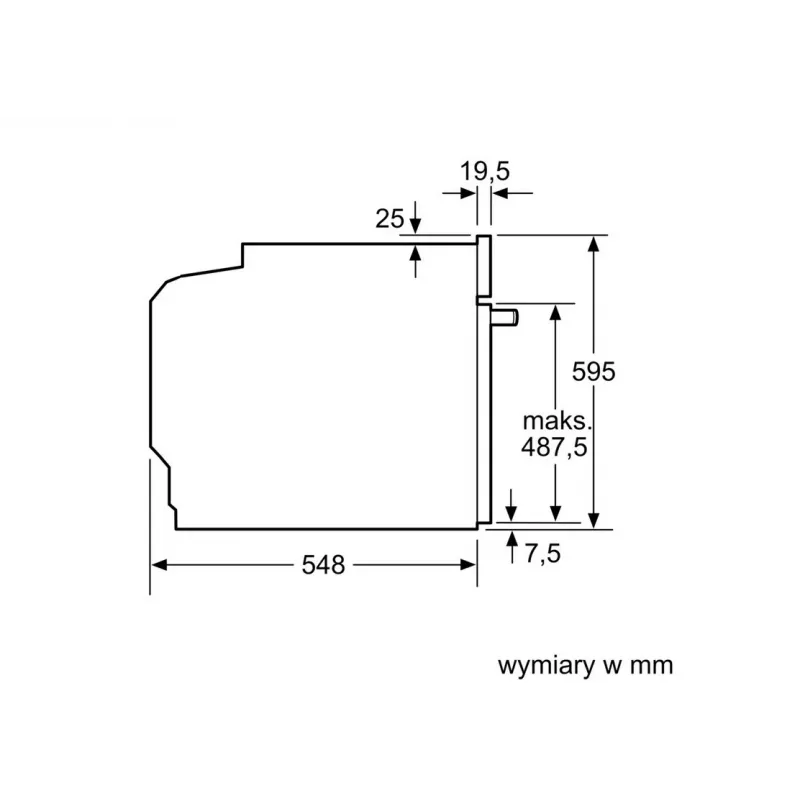 Horno eléctrico integrable Bosch HBG537FB4 con capacidad de 71 L, aire caliente 4D, EcoClean, grill, termómetro