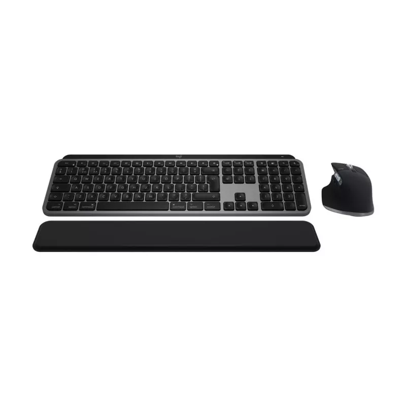 Logitech MX Keys S Combo para Mac, inalámbrico, teclado y ratón con distribución DE, teclas y funciones optimizadas para macOS