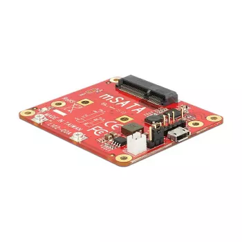 Adaptador mSATA interno DELOCK 62648 con interfaz host Micro-USB, 6 Gbit/s, 65×56×12 mm