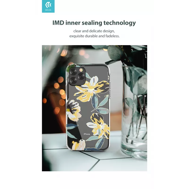 Funda protectora Devia para iPhone 11 Pro Max, amarillo