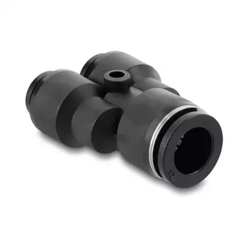 DeLOCK 60753 conector neumático en Y de 2x8 mm a 1x12 mm con orificio de fijación