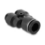 DeLOCK 60753 conector neumático en Y de 2x8 mm a 1x12 mm con orificio de fijación