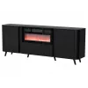 Cómoda Cama Meble Volare 200 x 39 x 75 cm, negro, aglomerado, marco de 16 mm