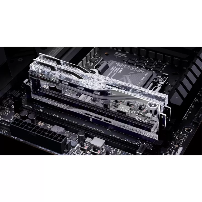 DIMM 48 GB DDR5-8200 (2x 24 GB) Dual-Kit, memoria plateada, F5-8200J4052F24GX2-TR5S, Trident Z5 Royal, INTEL XMP