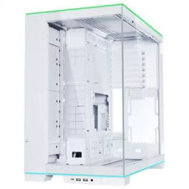 Bundle de caja para PC Lian Li O11 Dynamic EVO RGB, semitorre, ARGB, cristal templado + 3x UNI FAN SL-INF Reverse Blade Fan - blanco