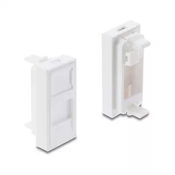 Tapa de módulo H snap-in para módulo Keystone de 1 puerto DELOCK 22,5×45 mm ABS blanco