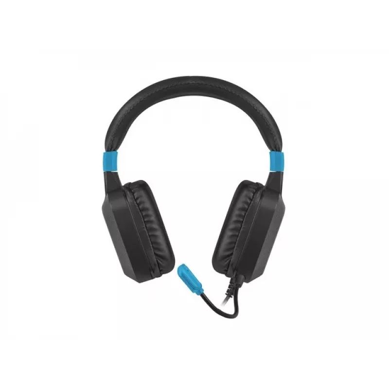 Auriculares gaming con cable Fury NFU-1584 con micrófono de diadema, circumaurales, 98 dB, 15–25000 Hz, cable de 2 m, USB y 3,5 mm, azul