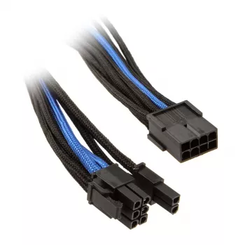 Cable SilverStone PCI-8 pines a PCIe-6+2 pines, 250 mm – negro/azul