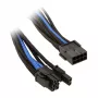 Cable SilverStone PCI-8 pines a PCIe-6+2 pines, 250 mm – negro/azul