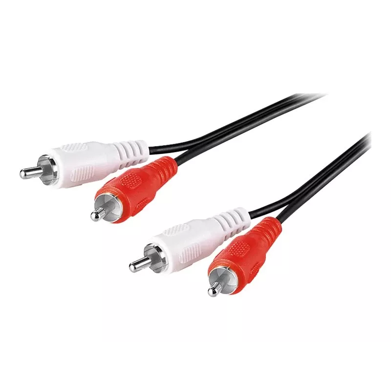 Goobay | Cable RCA estéreo 2x RCA | 50030 | 2 conectores RCA macho (audio izquierda/derecha) | 2 conectores RCA macho (audio izquierda/derecha)